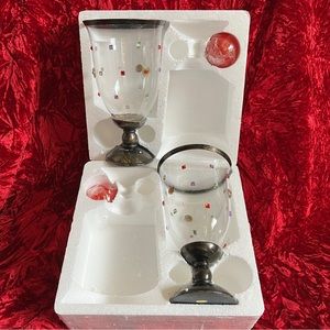Vintage Jewel Hurricane Candle Holders